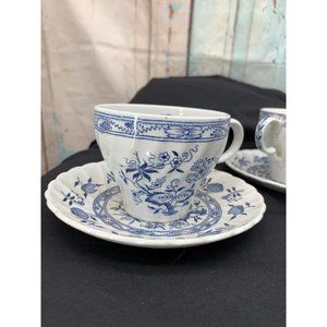 3 Wood & Sons England , ironStone Old Staffordshire Cup and Saucers